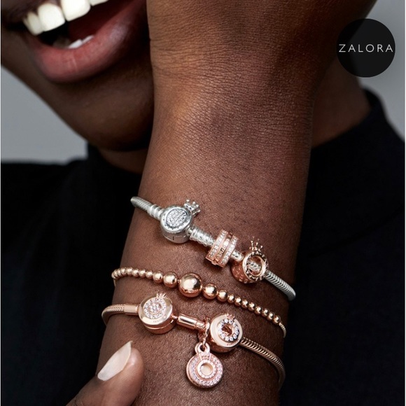 Pandora STRING OF BEADS Genuine 14K rose GOLD plated Adjustable Bracelet - Picture 4 of 14